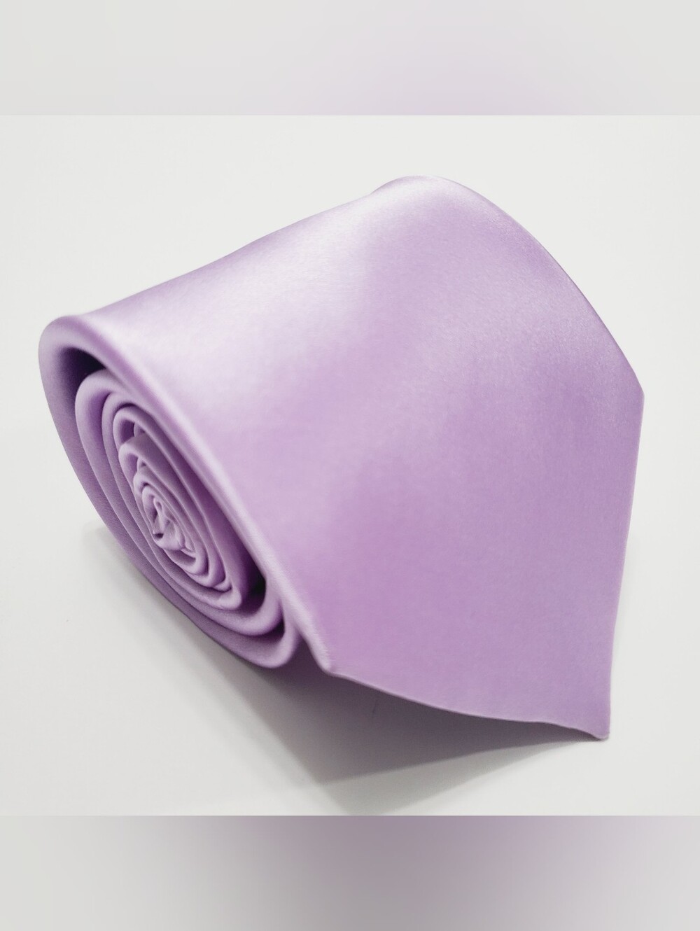 Romario Manzini Men's Silk Neck Tie Solid Lavender Pattern 58x3.5"